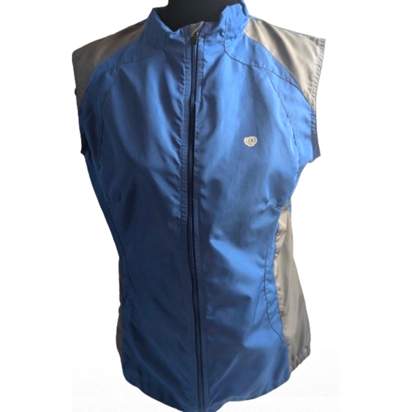 PEARL IZUMI Womens XL Sleeveless Blue Windbreaker Fitness Vest Cycling Running - Picture 1 of 8